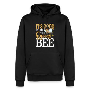 It's Good To Be The Queen Bee Imkerin - Männer Premium Bio Hoodie - Schwarz - Vorne - Nico (187cm)