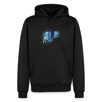 Slackline, Urbain & Lifestyle - Sweat à capuche Premium bio Homme - noir - Devant - Nico (187cm)
