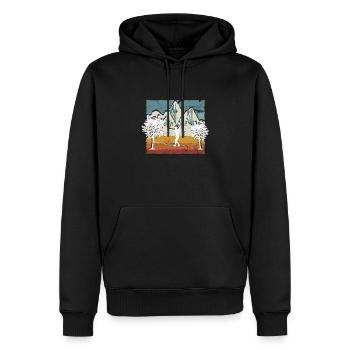 Slackline, Balance Sport - Männer Premium Bio Hoodie - Schwarz - Vorne - Nico (187cm)