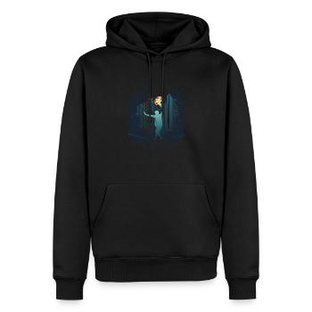 Slackline, Urbain, Lifestyle & City - Sweat à capuche Premium bio Homme - noir - Devant - Nico (187cm)