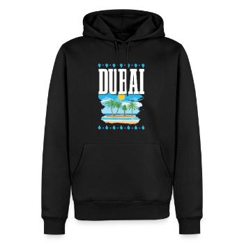 Dubaï - Sweat à capuche Premium bio Homme - noir - Devant - Nico (187cm)