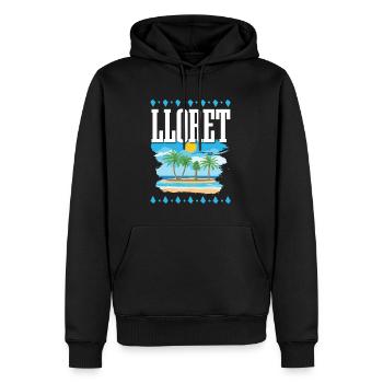 Lloret De Mar - Männer Premium Bio Hoodie - Schwarz - Vorne - Nico (187cm)