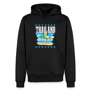 Thailand - Männer Premium Bio Hoodie - Schwarz - Vorne - Nico (187cm)