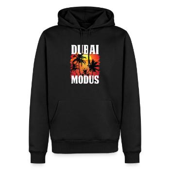 Dubai Modus - Männer Premium Bio Hoodie - Schwarz - Vorne - Nico (187cm)