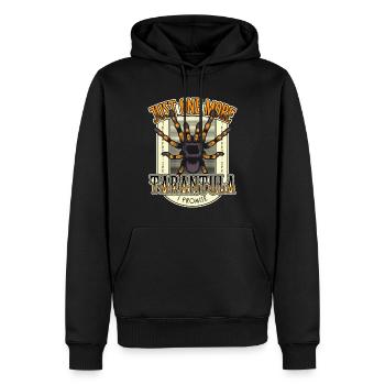 Nur noch eine Tarantel verspreche ich Tattoo Style - Männer Premium Bio Hoodie - Schwarz - Vorne - Nico (187cm)