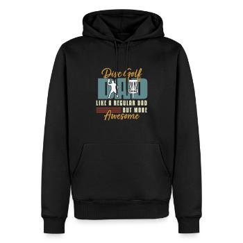 Discgolf Dad wie ein normaler Dad nur viel cooler - Männer Premium Bio Hoodie - Schwarz - Vorne - Nico (187cm)