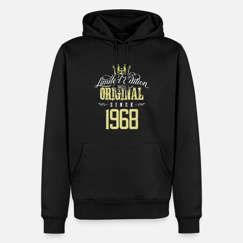 Édition limitée 1968 - Sweat à capuche Premium bio Homme - noir