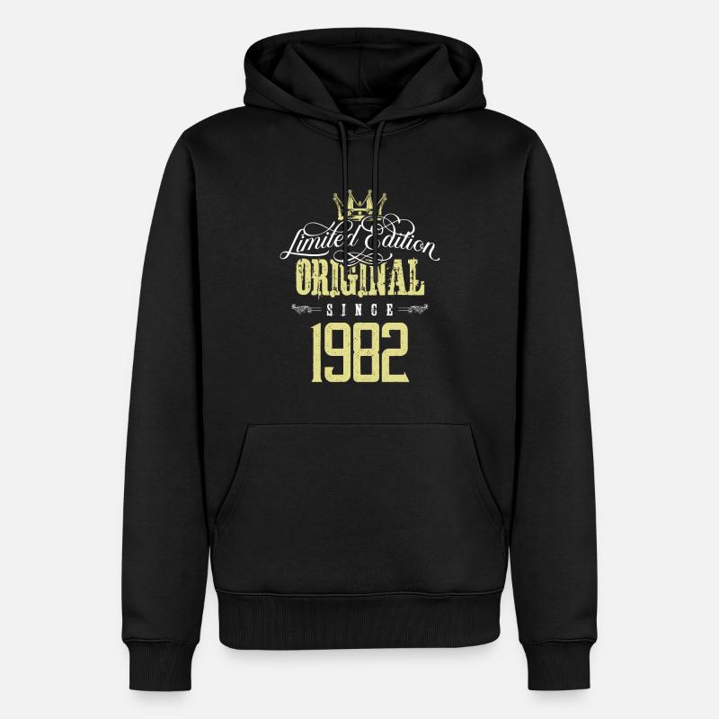 1982 limited edition - Männer Premium Bio Hoodie - Schwarz