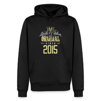 Édition limitée 2015 - Sweat à capuche Premium bio Homme - noir - Devant - Nico (187cm)