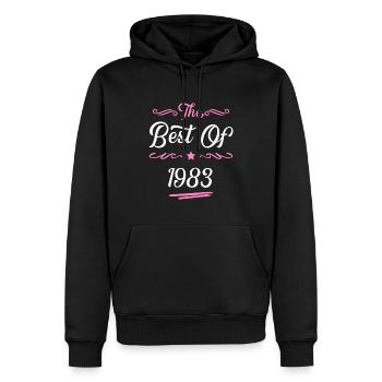 1983 best of - Männer Premium Bio Hoodie - Schwarz - Vorne - Nico (187cm)