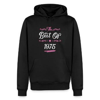 1975 best of - Männer Premium Bio Hoodie - Schwarz - Vorne - Nico (187cm)