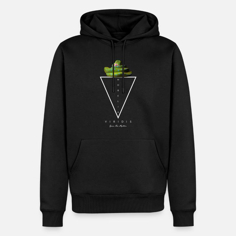 Green Tree Python Modern Geometric - Men’s Premium Organic Hoodie - black