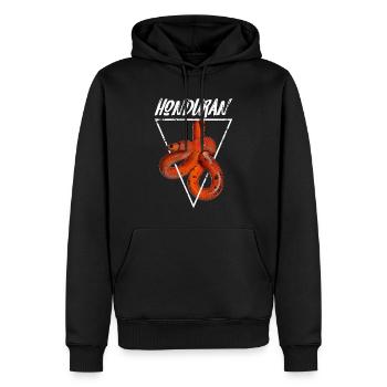 Gardien de reptiles serpent de lait hondurien - Sweat à capuche Premium bio Homme - noir - Devant - Nico (187cm)