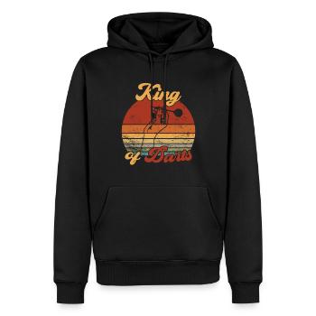 King of Darts / Darts - Männer Premium Bio Hoodie - Schwarz - Vorne - Nico (187cm)