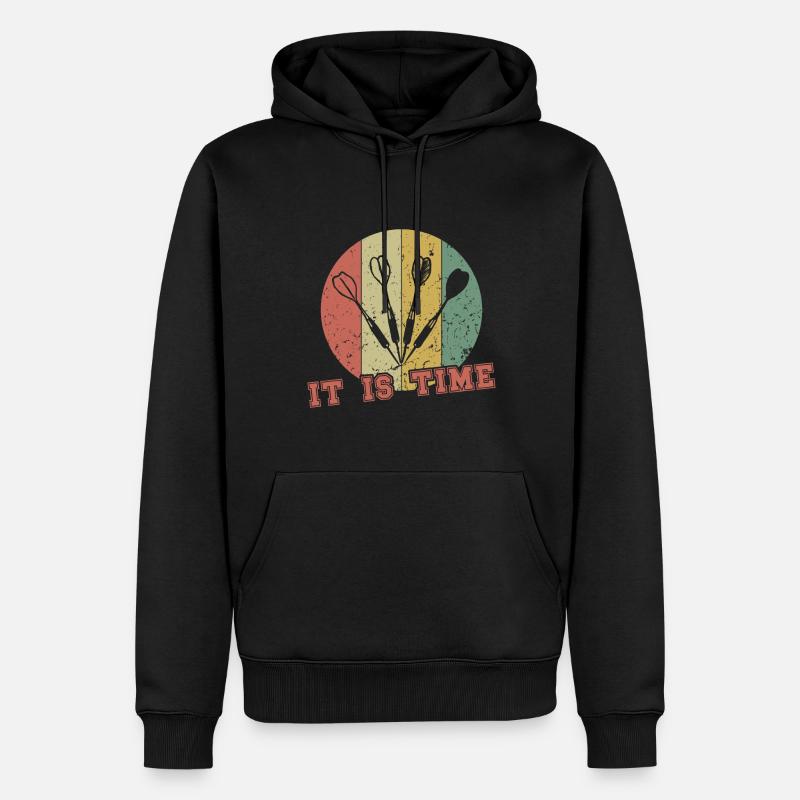 Il est temps / Fléchettes - Sweat à capuche Premium bio Homme - noir
