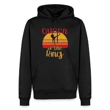Queen of the Ring / Kickboxen - Männer Premium Bio Hoodie - Schwarz - Vorne - Nico (187cm)