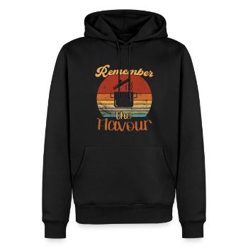 Remember the Flavour / Kochen - Men’s Premium Organic Hoodie - black - Front - Nico (187cm)