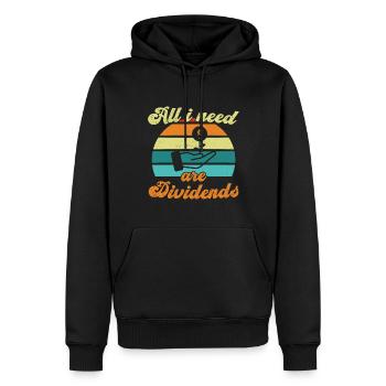 Tout ce dont j’ai besoin, ce sont des dividendes / actions - Sweat à capuche Premium bio Homme - noir - Devant - Nico (187cm)
