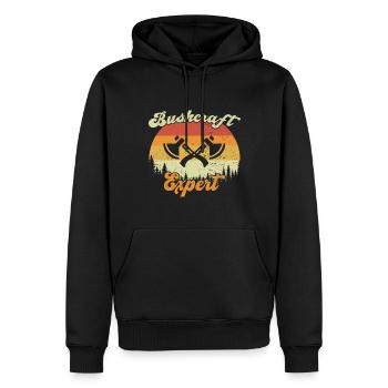 Bushcraft Expert / Bushcraft - Sweat à capuche Premium bio Homme - noir - Devant - Nico (187cm)