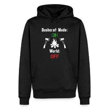 Bushcraft Mode / Bushcraft - Sweat à capuche Premium bio Homme - noir - Devant - Nico (187cm)