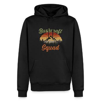 Bushcraft Squad / Bushcraft - Männer Premium Bio Hoodie - Schwarz - Vorne - Nico (187cm)