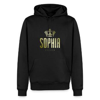 Sophia - Sweat à capuche Premium bio Homme - noir - Devant - Nico (187cm)