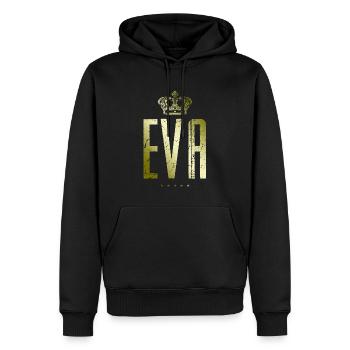 Eva - Männer Premium Bio Hoodie - Schwarz - Vorne - Nico (187cm)