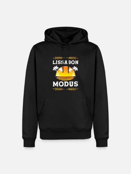 Lisbon Mode - Men’s Premium Organic Hoodie - black
