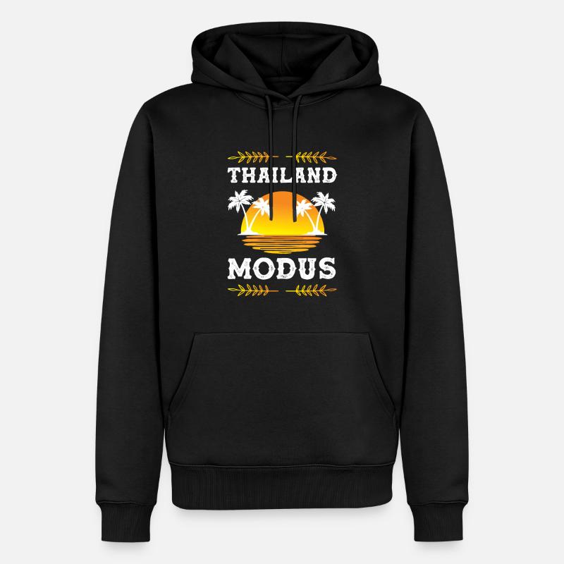 Thailand Modus - Männer Premium Bio Hoodie - Schwarz
