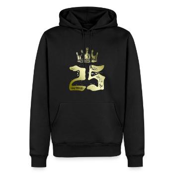 25 Couronne numérique - Sweat à capuche Premium bio Homme - noir - Devant - Nico (187cm)