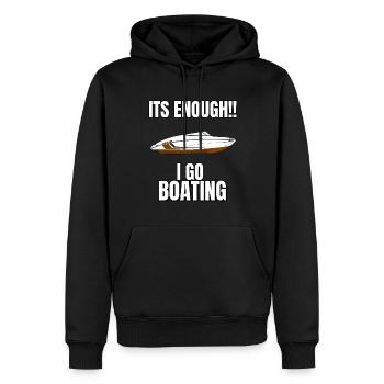 Régate de bateaux . Yacht à moteur à moteur. Yacht à voile - Sweat à capuche Premium bio Homme - noir - Devant - Nico (187cm)