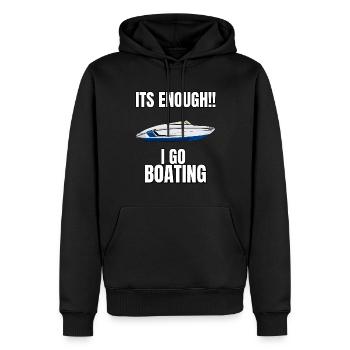 Régate de bateaux . Yacht à moteur à moteur. Yacht à voile - Sweat à capuche Premium bio Homme - noir - Devant - Nico (187cm)