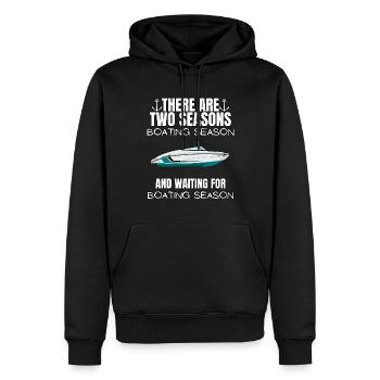 Régate de bateaux . Yacht à moteur à moteur. Yacht à voile - Sweat à capuche Premium bio Homme - noir - Devant - Nico (187cm)
