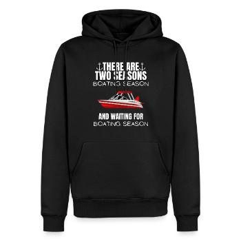 Régate de bateaux . Yacht à moteur à moteur. Yacht à voile - Sweat à capuche Premium bio Homme - noir - Devant - Nico (187cm)