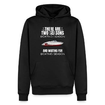 Régate de bateaux . Yacht à moteur à moteur. Yacht à voile - Sweat à capuche Premium bio Homme - noir - Devant - Nico (187cm)