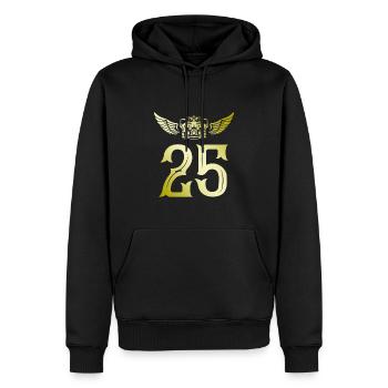 25 Zahl Krone - Männer Premium Bio Hoodie - Schwarz - Vorne - Nico (187cm)