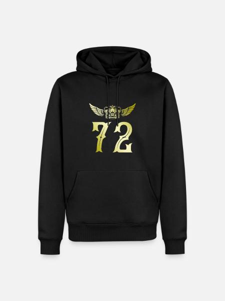 72 Number crown - Men’s Premium Organic Hoodie - black