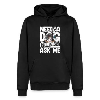 Need A Dog Groomer? Ask Me für eine Hundfriseur - Männer Premium Bio Hoodie - Schwarz - Vorne - Nico (187cm)