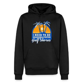 J’ai besoin d’être séahabilité Gulf Shores Summer - Sweat à capuche Premium bio Homme - noir - Devant - Nico (187cm)
