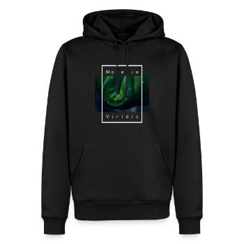 Green Tree Python Morelia Viridis Snake - Men’s Premium Organic Hoodie - black - Front - Nico (187cm)
