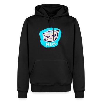 Qu’est-ce qui ne va pas avec ce chat? - Sweat à capuche Premium bio Homme - noir - Devant - Nico (187cm)