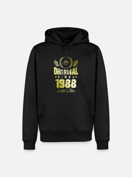1988 limited edition - Männer Premium Bio Hoodie - Schwarz