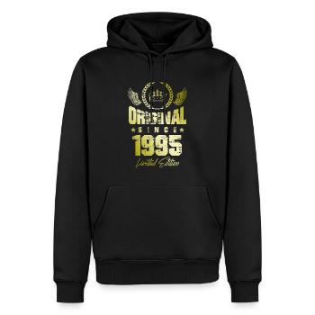 1995 limited edition - Männer Premium Bio Hoodie - Schwarz - Vorne - Nico (187cm)