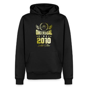 2010 limited edition - Männer Premium Bio Hoodie - Schwarz - Vorne - Nico (187cm)