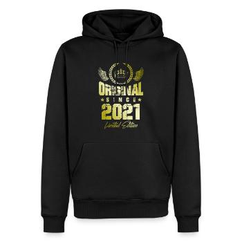 2021 limited edition - Männer Premium Bio Hoodie - Schwarz - Vorne - Nico (187cm)