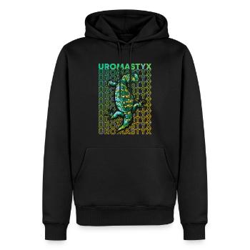 Uromastyx 80's Reptile Keeper Lizard Owner - Men’s Premium Organic Hoodie - black - Front - Nico (187cm)