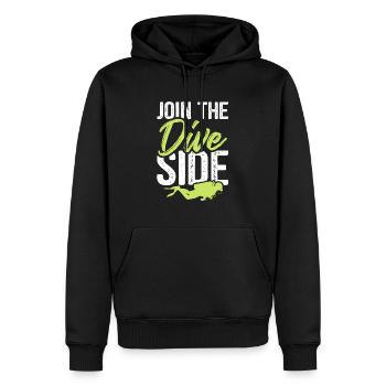 tauchen taucher - Männer Premium Bio Hoodie - Schwarz - Vorne - Nico (187cm)