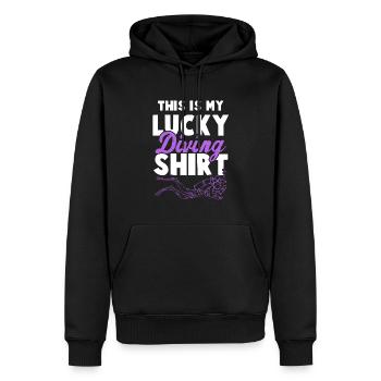 chemise de plongée plongeur - Sweat à capuche Premium bio Homme - noir - Devant - Nico (187cm)