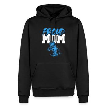fière maman de football - Sweat à capuche Premium bio Homme - noir - Devant - Nico (187cm)