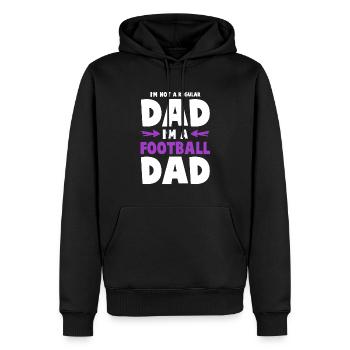 football papa papa - Sweat à capuche Premium bio Homme - noir - Devant - Nico (187cm)